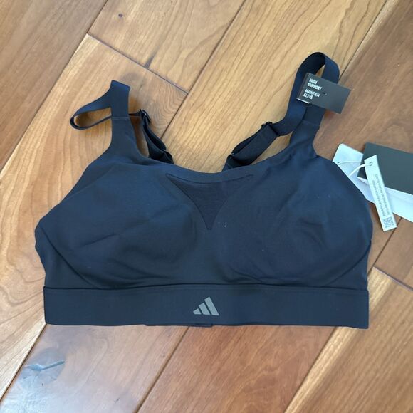 NWT Women’s adidas Sports Bra Black Size 34B - Picture 1 of 7
